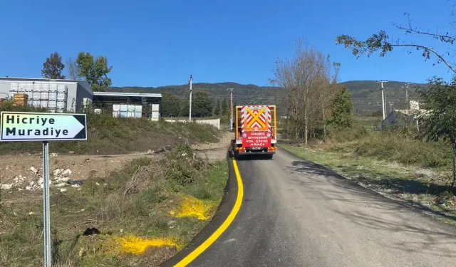 Hendek’te Yeni Asfaltlanan Alanlarda çizgi çalışması yapıldı