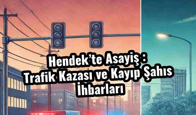 Hendek’te Asayiş: Trafik Kazası ve Kayıp Şahıs İhbarları