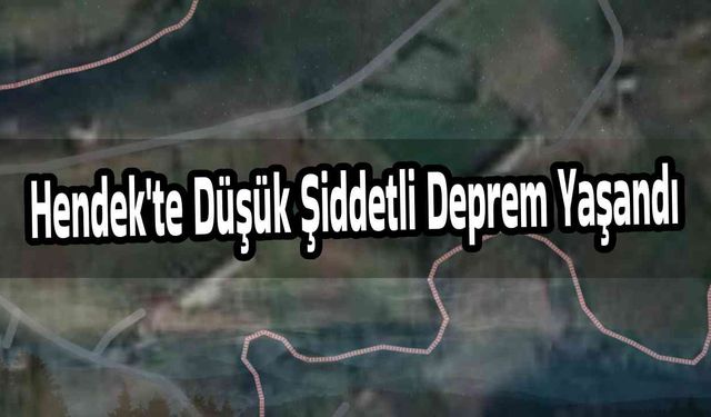 Hendek'te Düşük Şiddetli Deprem Yaşandı