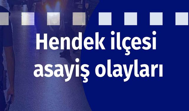 Hendek ilçesi asayiş olayları