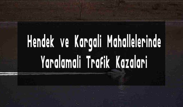 Hendek ve Kargalı Mahallelerinde Yaralamalı Trafik Kazaları