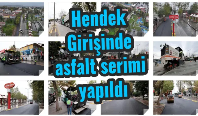 Hendek Girişinde asfalt serimi yapıldı