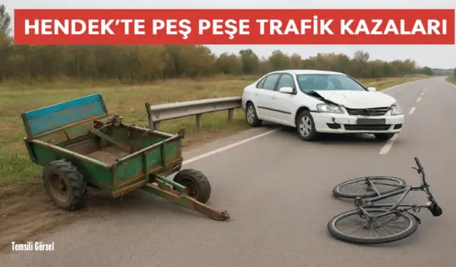 Hendek’te Peş Peşe Trafik Kazaları: 3 Yaralı