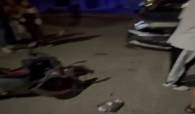 Hendek'te Gece Yarısı Otomobil ile Motosiklet Çarpıştı