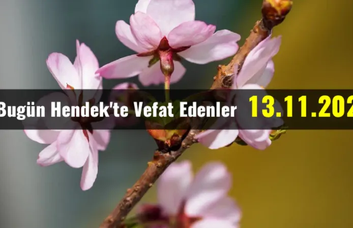 Hendek'te Vefat Edenler 13 - 11 - 2025