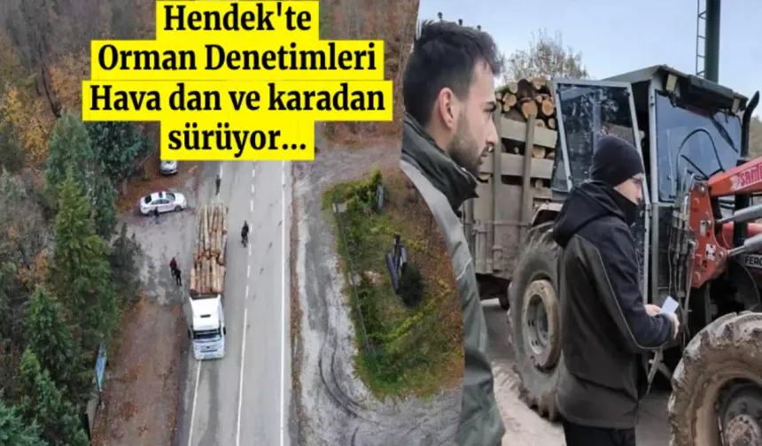Hendek'te Orman Denetimleri Havadan ve karadan sürüyor...