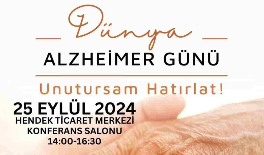 Hendek'te Alzheimer etkinliği düzenlenecek