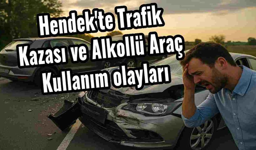 Hendek'te Trafik Kazası ve Alkollü Araç Kullanım olayları