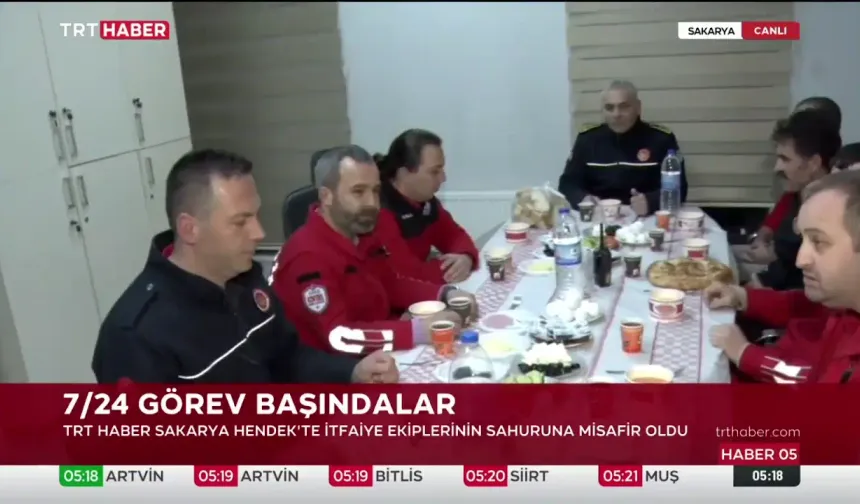 Hayat Arama Kurtarma Derneği ve Hendek İtfaiyesi'nden Anlamlı Sahur TRT Haber Ekranlarında