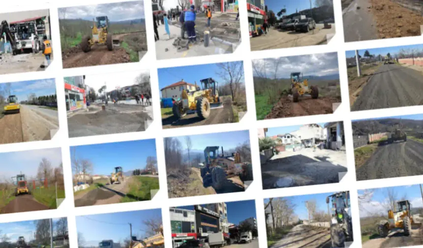 Hendek’te Yol ve Kaldırım Çalışmaları Sürüyor