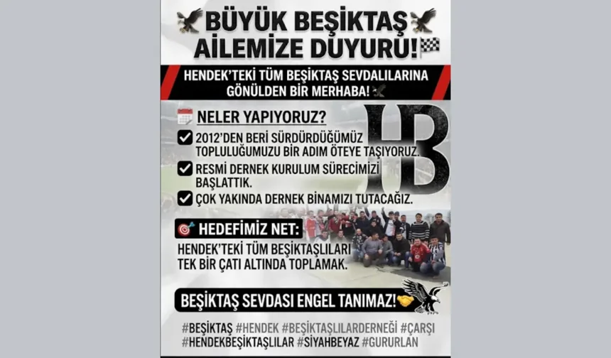 Hendek Beşiktaşlılar Derneği İçin İlk Adım