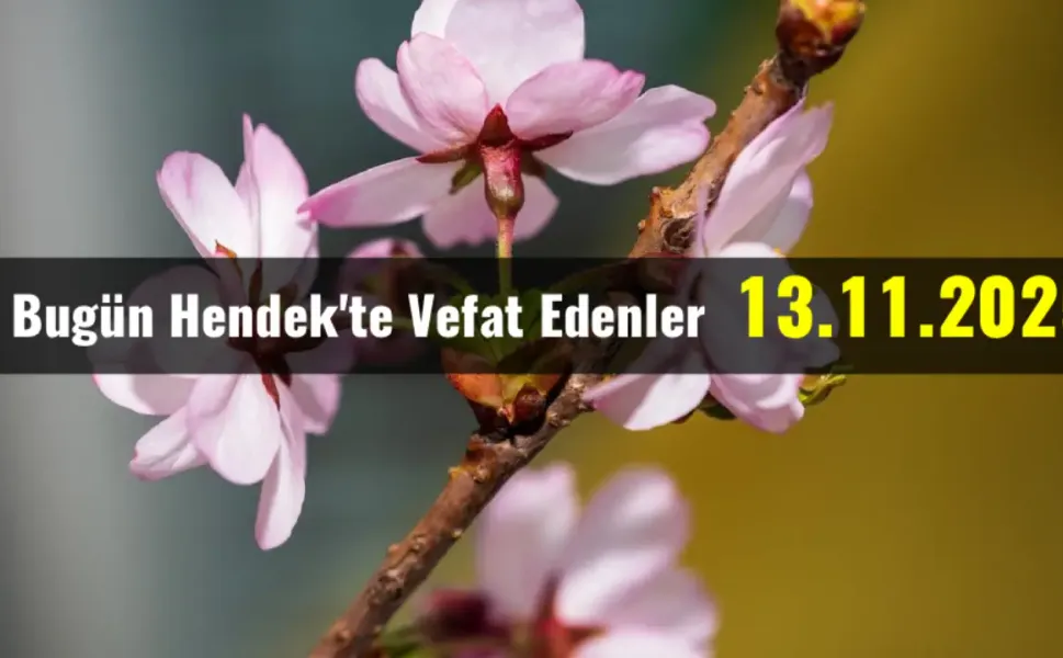 Hendek'te Vefat Edenler 13 - 11 - 2025