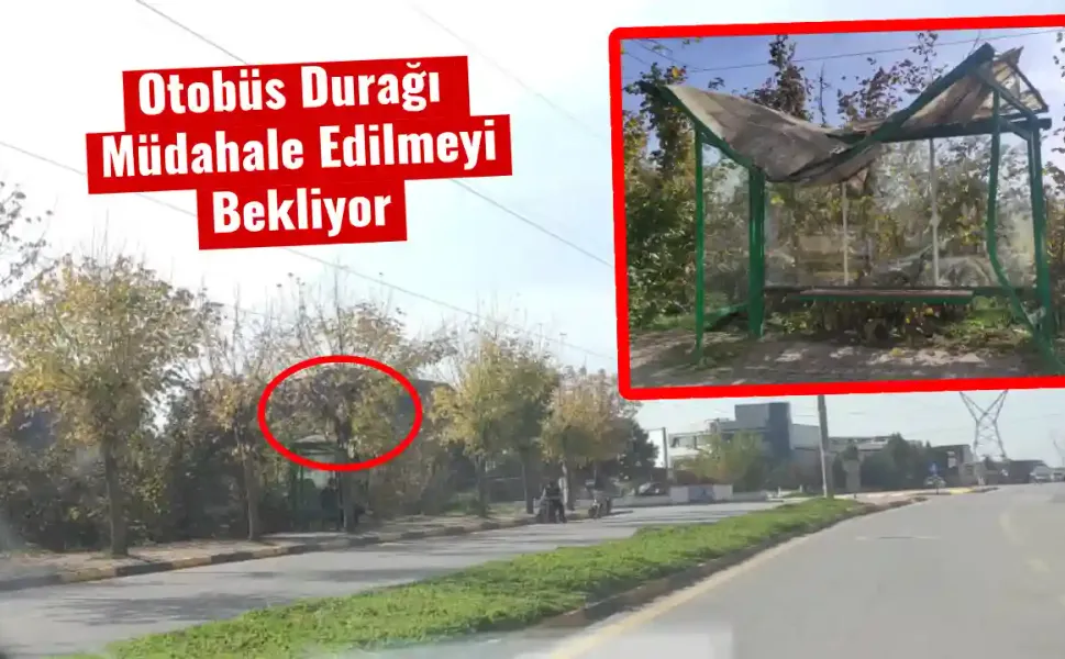 Otobüs Durağı Müdahale Edilmeyi Bekliyor