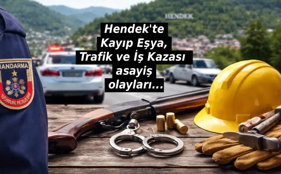 Hendek'te Kayıp Eşya, Trafik ve İş Kazası asayiş olayları...