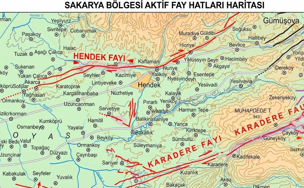 MTA Hendek Diri Fay Haritasını Güncelledi