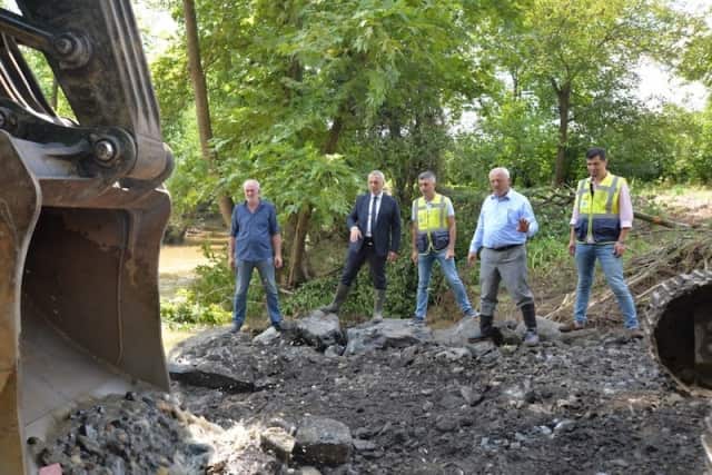 Hendek'te Selden Etkilenen Bölgelerde Çalışmalar