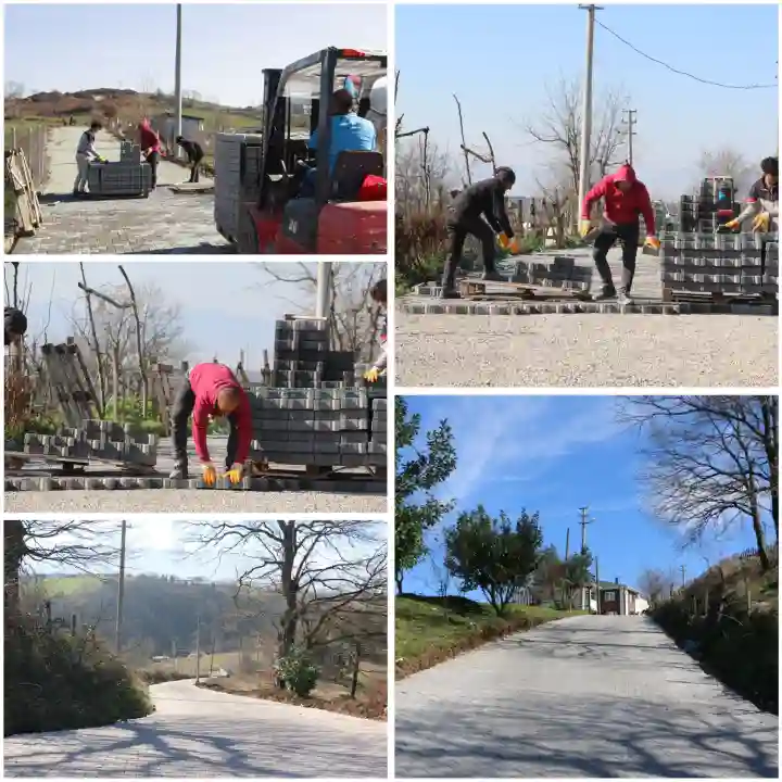 Hendek Esentepe Mahallesinde kilitli parke yol çalışması gerçekleştirildi