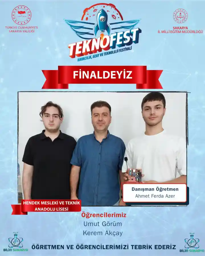 Hendek Bu Proje İle  Teknofest Finallerine katılacak-1