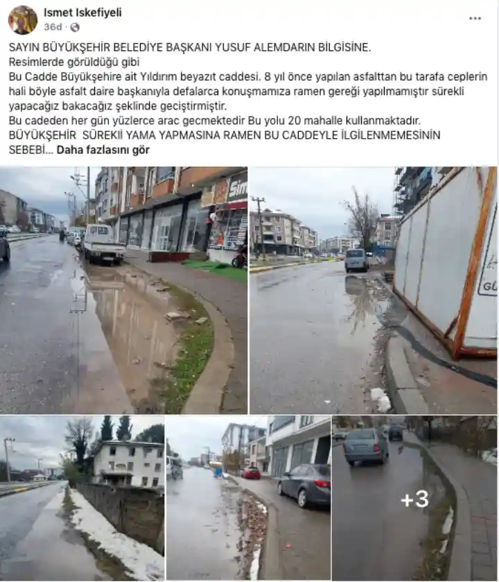 Hendek Yeni Mahalle Muhtarından Büyükşehir Belediyesine Sitem