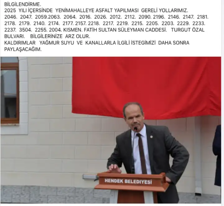 Hendek Yeni Mahalle’de Asfalt Bekleyen Sokaklar Yetkililere İletildi