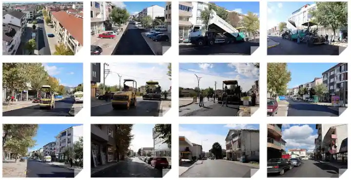 Hendek’te Büyükşehir İki Caddesini asfaltladı...