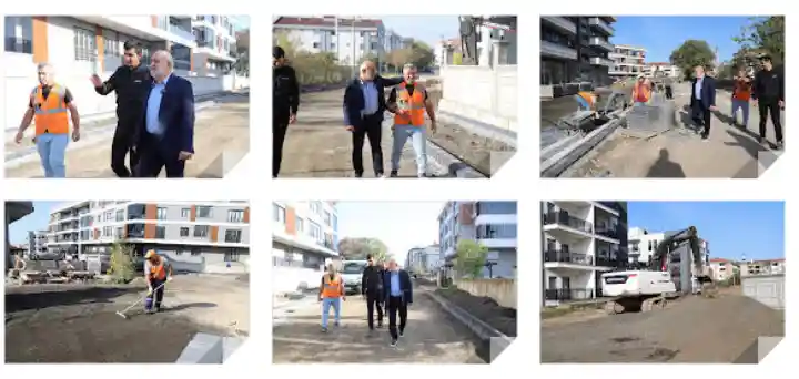 Hendek Yenimahalle’de Kaldırım ve Yol Çalışmaları Sürüyor