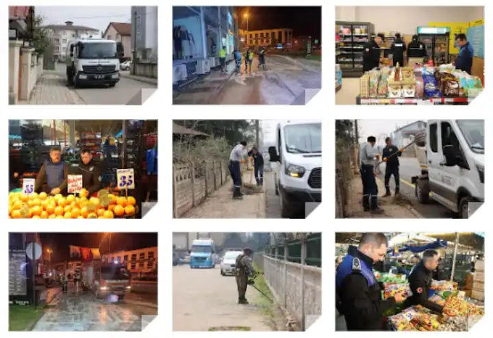 Bayram Öncesi Hendek Cadde ve Sokakları Köpüklü Suyla Yıkandı