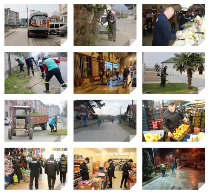 Bayram Öncesi Hendek Cadde ve Sokakları Köpüklü Suyla Yıkandı