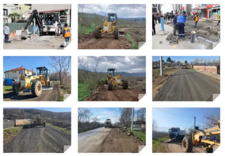 Hendek’te Yol ve Kaldırım Çalışmaları Sürüyor