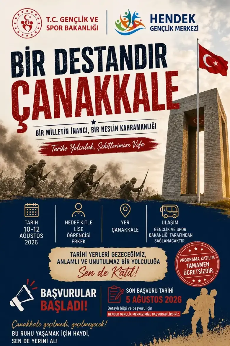Hendek Genclik Merkezi Canakkale Gezisi Afis