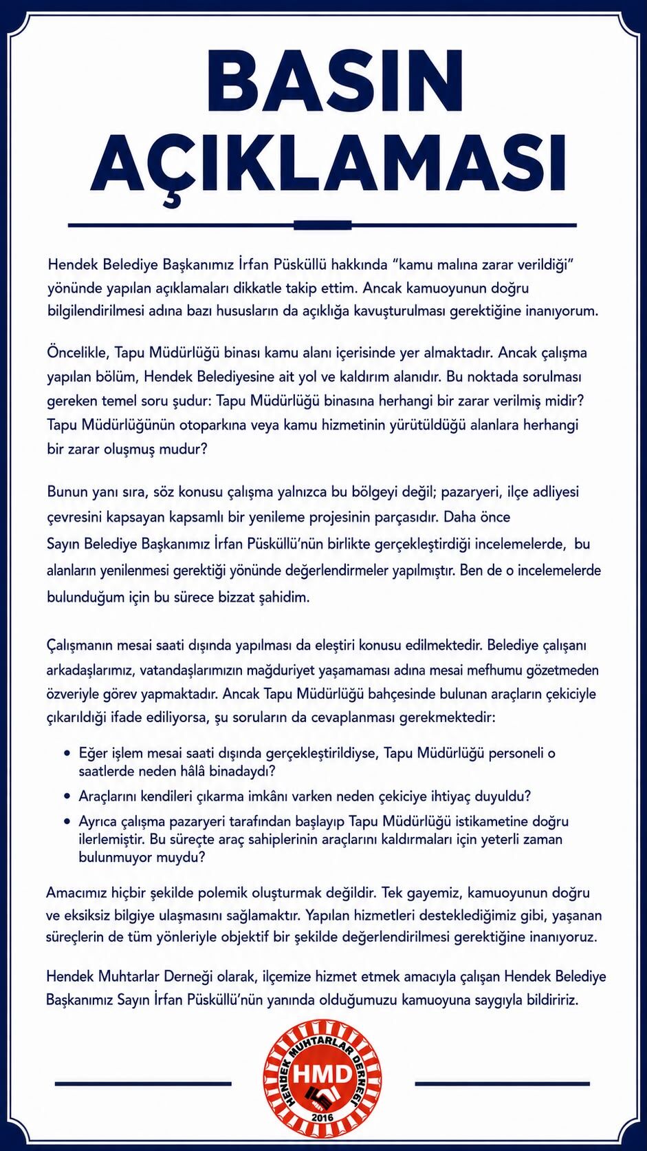 Thmd Açıklama