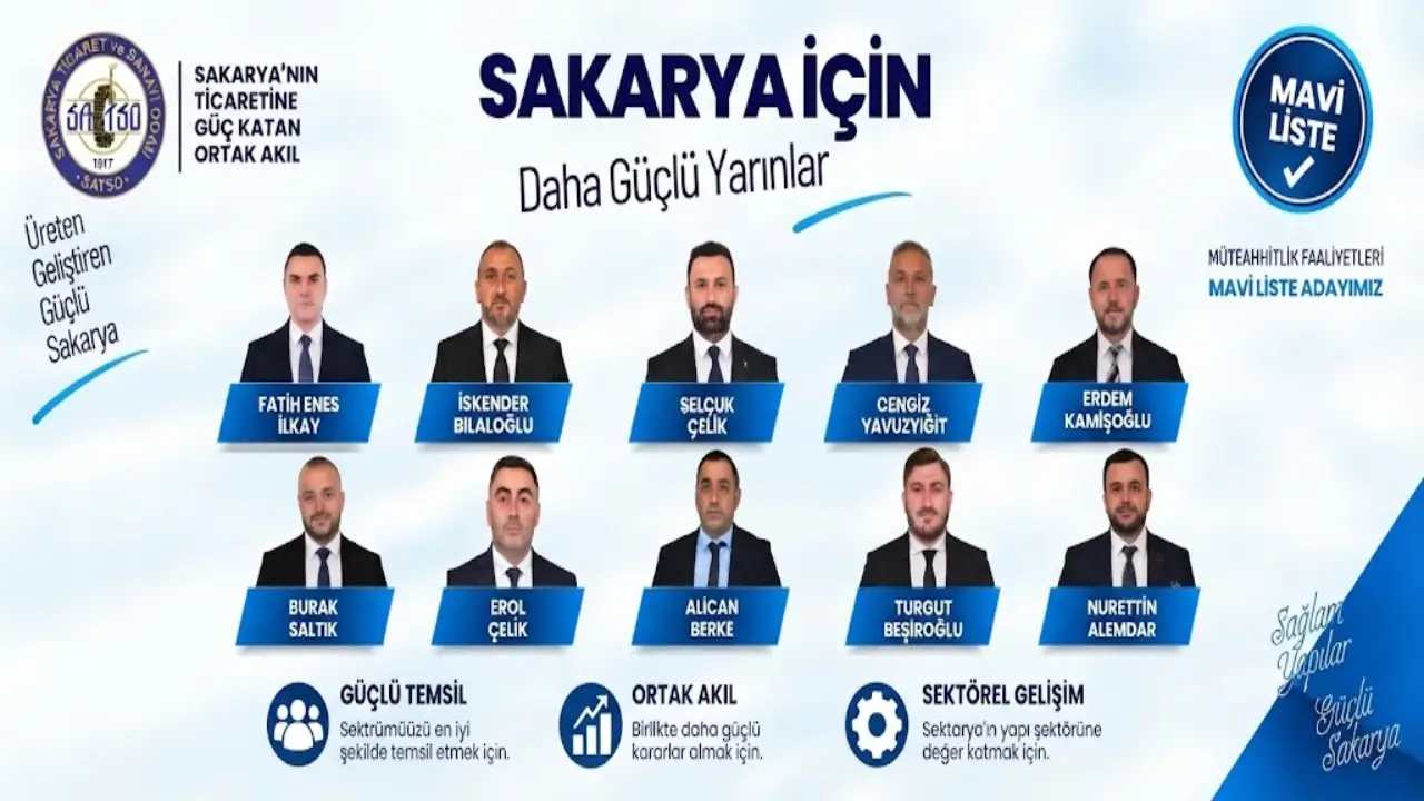 SATSO 34. Meslek Komitesi’nde Mavi Liste’nin Adayı Fatih Enes İlkay ve Ekibi